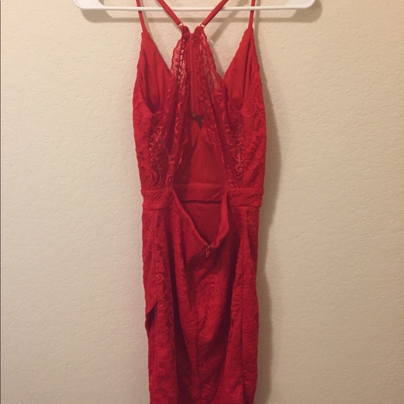NWT red lace LOVE CULTURE dress - Picture 3 of 3